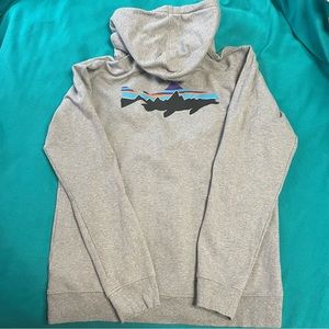 PATAGONIA MENS GRAY ZIP UP HOODY SIZE L